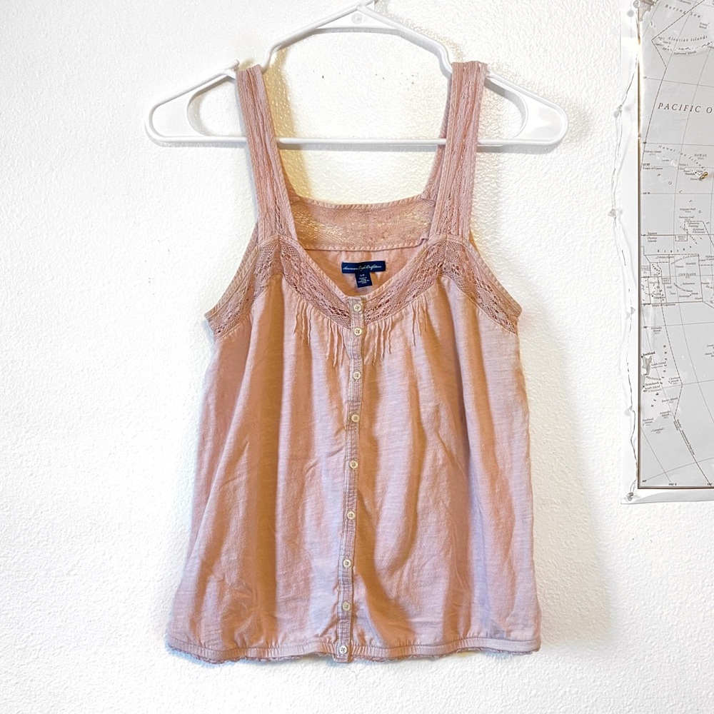 American Eagle Light Pink Tank Top